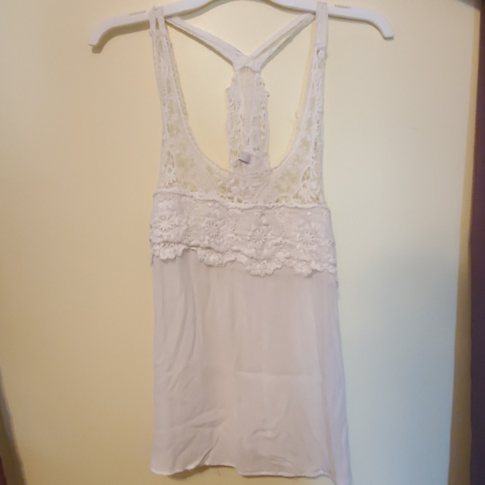 White flowy tank top